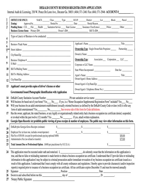 decatur business license|DEKALB COUNTY BUSINESS REGISTRATION APPLICATION.